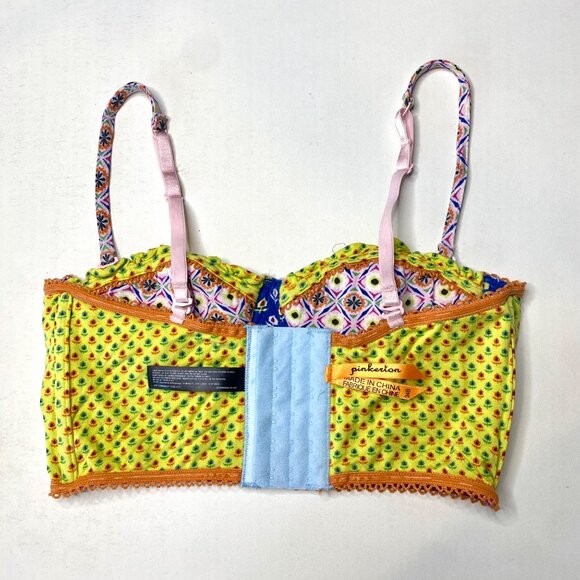 Anthropologie Colorful Pinkerton Bra Removeable Straps Pattern Underwire Sz 34B - Picture 8 of 9
